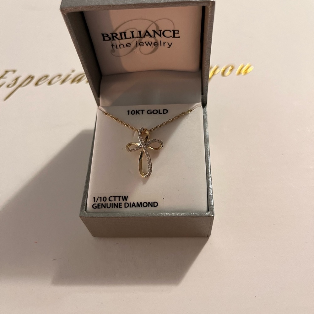 Gold cross necklace